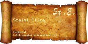 Szalai Eliza névjegykártya