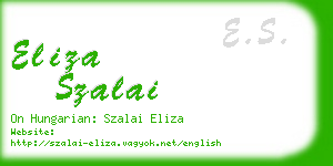 eliza szalai business card